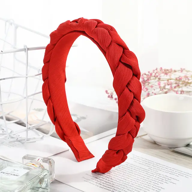 Houndstooth Wide brim Retro Headband Adult Hair Accessories Red2 - Shop at LoveMi