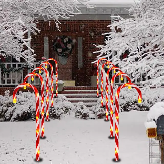 Christmas Snowflake Garden Lights Snowflake Lights Outdoor Waterproof Christmas Decor Ground Lights Lawn Night Light One For Five Walking Sticks - Shop at LoveMi
