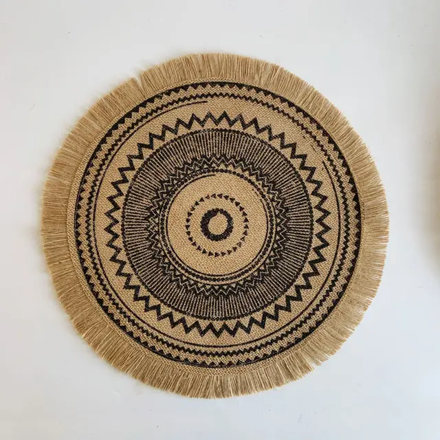 Nordic Placemats Cotton And Linen Dining Table Insulation, Home Jute Decoration J - Shop at LoveMi