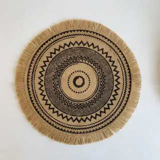 Nordic Placemats Cotton And Linen Dining Table Insulation, Home Jute Decoration - J