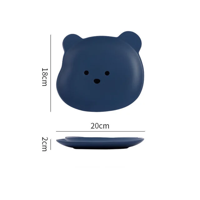 Home Cartoon Cute Bear shaped Dinner Plate F - Shop at LoveMi
