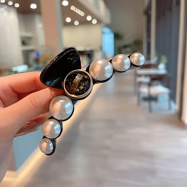 Summer New Trendy Pearl Hairpin F355 Black - Shop at LoveMi