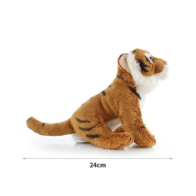 Tiger Leopard Lion Stuffed Animals Plush Toy Real Life Brown Tiger - Shop at LoveMi