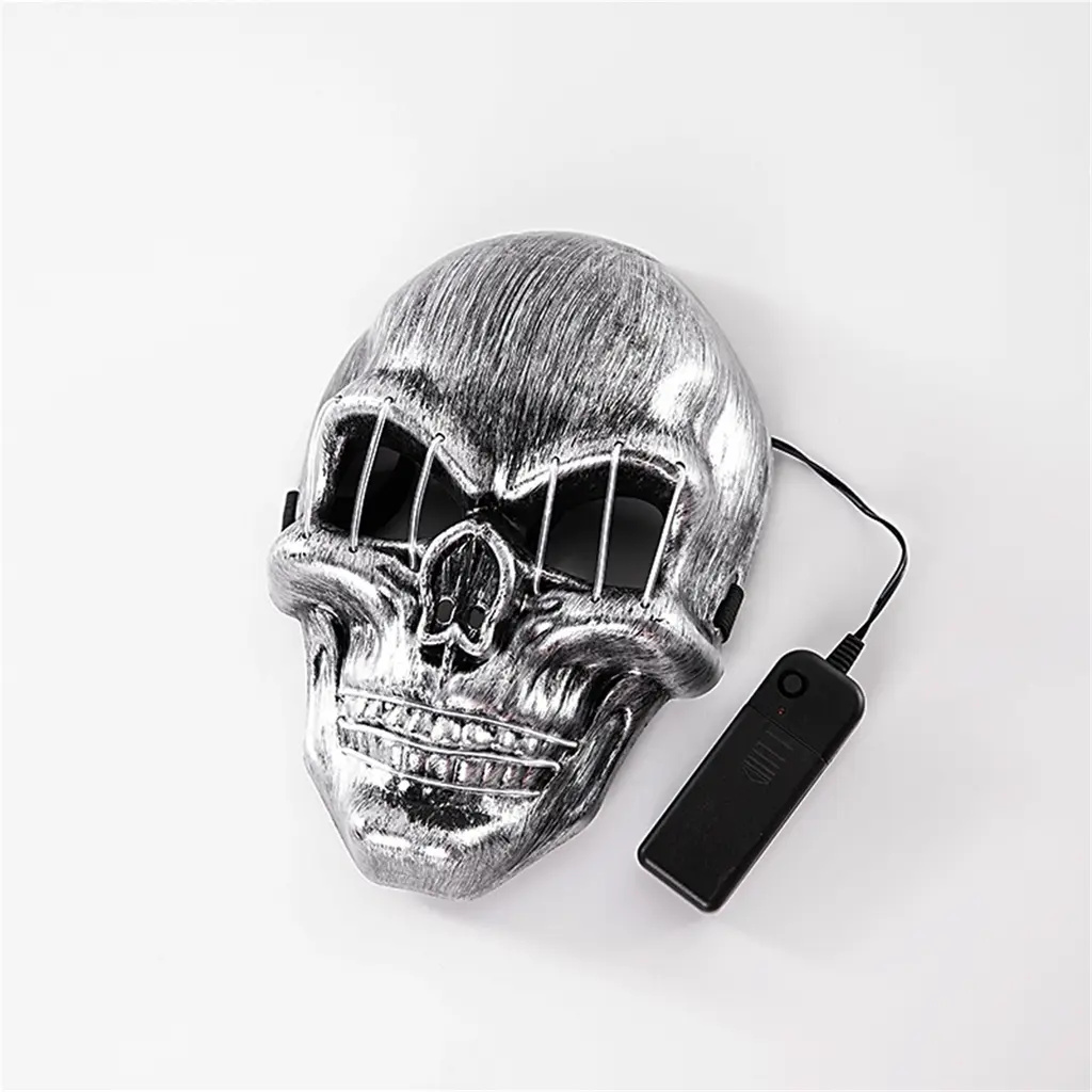 Glowing Mask Skull And Crossbones Cold Light Mask Dance Party Bar Dance Mask - Luminous