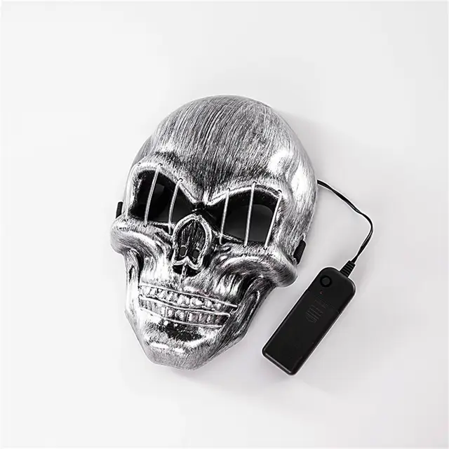 Glowing Mask Skull And Crossbones Cold Light Mask Dance Party Bar Dance Mask Luminous - Shop at LoveMi