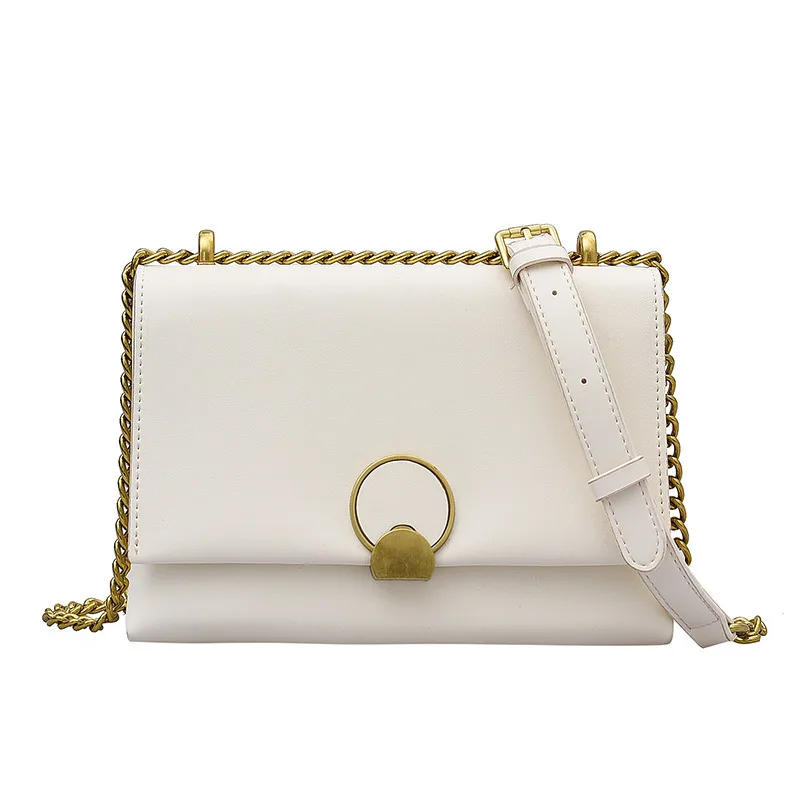 Chain Retro Casual Messenger Fashion Shoulder Bag Beige - Shop at LoveMi