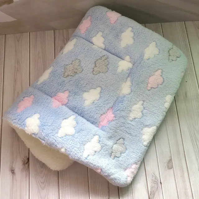 Soft Pet Dog Cat Flannel Thick Blanket Blue Clouds - Shop at LoveMi