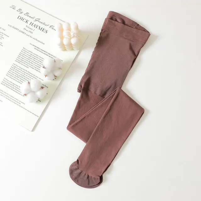 Large Size Ladies Thin Tights Stretch Black Silk Stockings Milk Coffee - Shop at LoveMi
