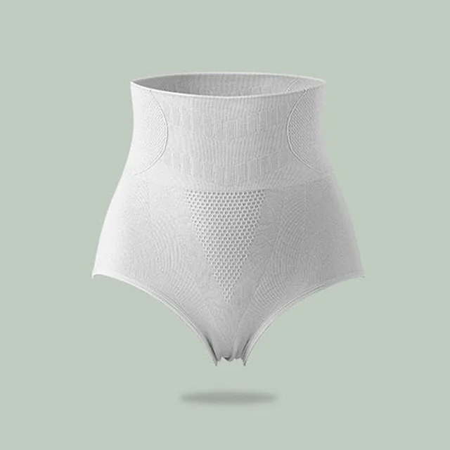 Ladies High Waist Shaping Graphene Antibacterial Cotton Shorts Grey - Shop at LoveMi