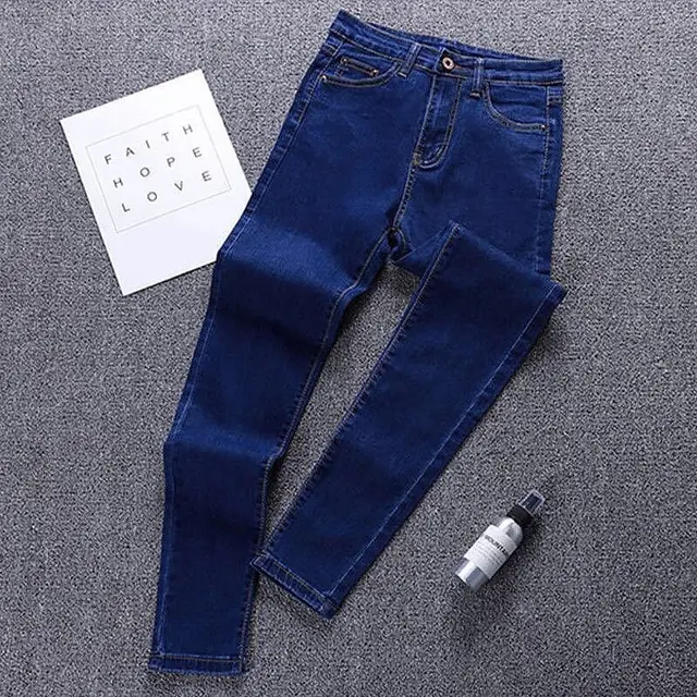 High Waist Jeans Women Pants Dark Blue Nine Points - Shop at LoveMi