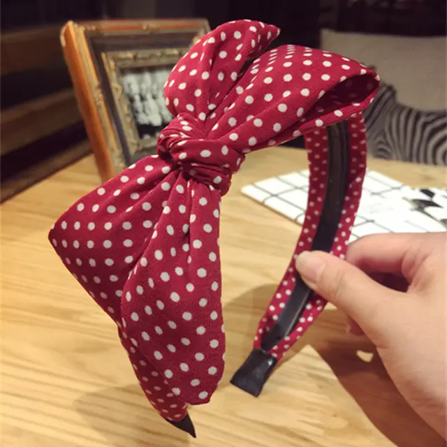 All match Fabric Plaid Big Bow With Teeth Headband 14 Style - Shop at LoveMi