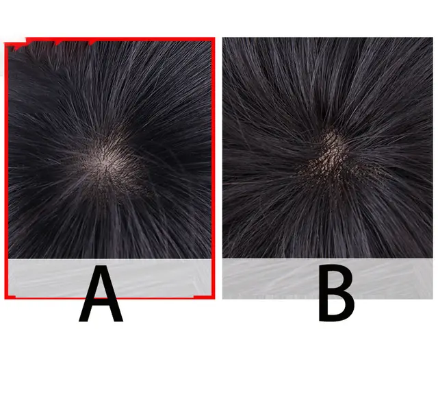 Short Hair Middle aged And Elderly Men's Real Hair Wig Black.A - Shop at LoveMi