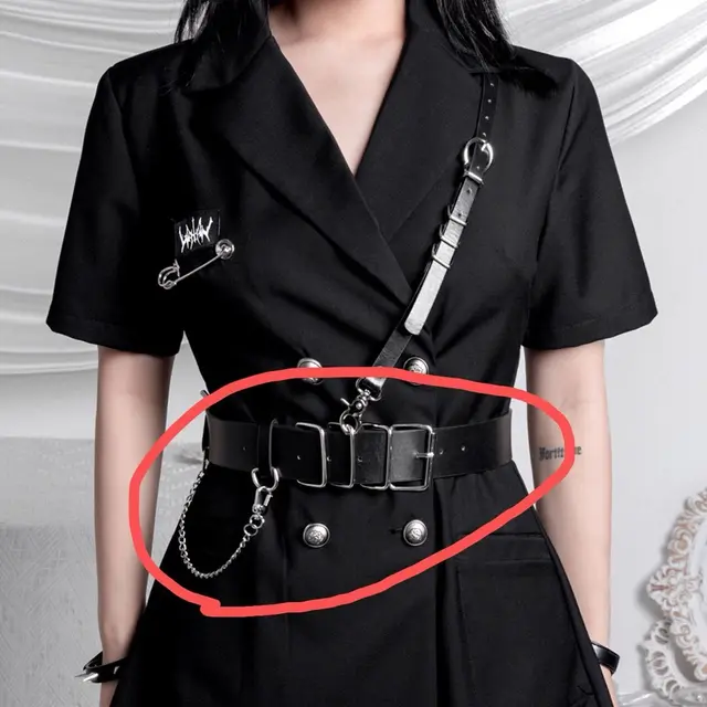 Nightclub Punk Style Fan Personality Style Shoulder Lace PU Decorative Belt Strap Fashion Women 5Style - Shop at LoveMi