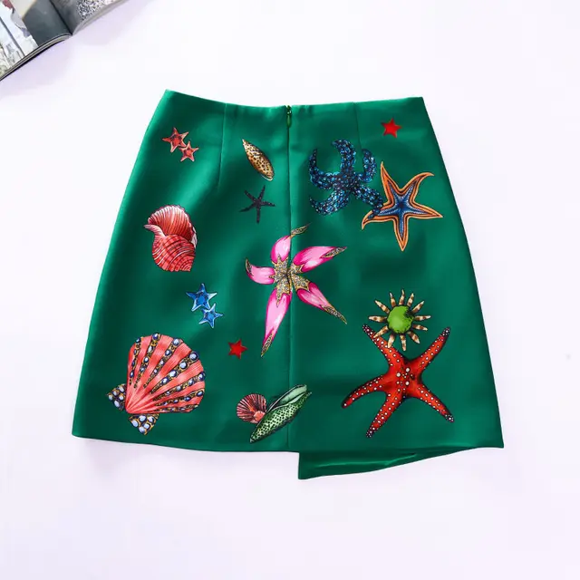 Fashion Irregular A Line Short Skirt Women Green - Shop at LoveMi