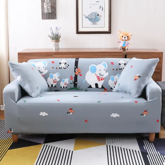 3 Seater High Stretch Sofa Cover Couch Lounge Protector Slipcovers Grey - Shop at LoveMi