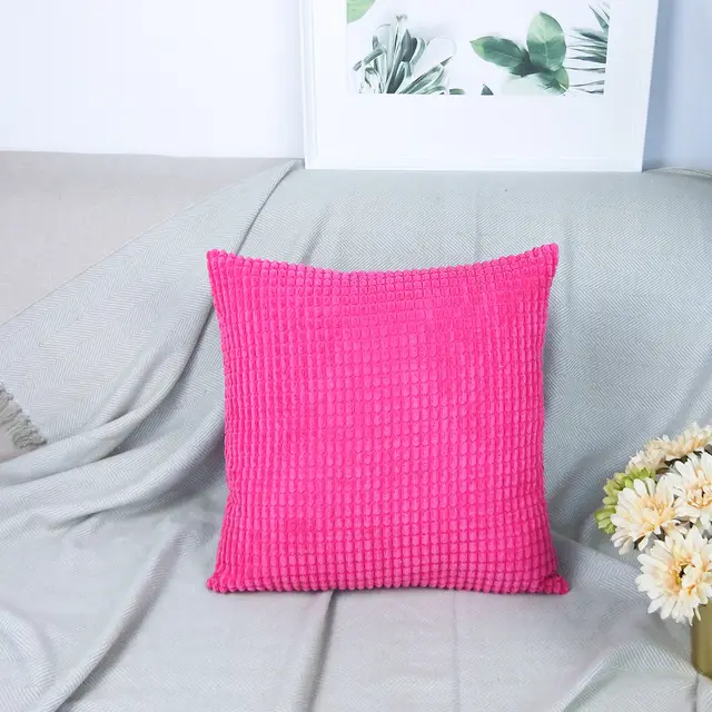 Corn Kernels Pillowcase Nordic Ins Style Solid Color Home Without Core Rose Red - Shop at LoveMi