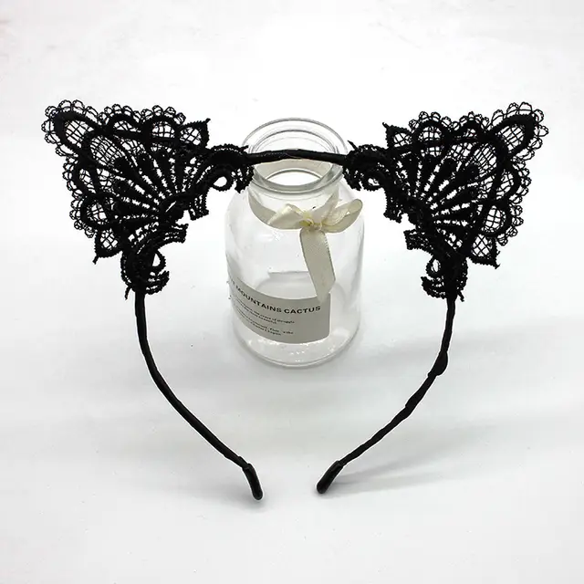 Lace Cute Cat Ear Hair Band Female Face Wash Hairpin 10 Style - Shop at LoveMi