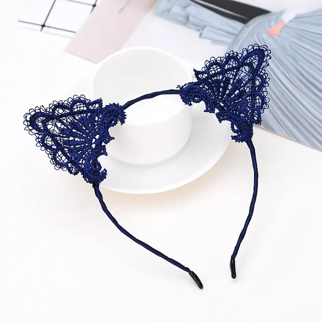 Lace Cute Cat Ear Hair Band Female Face Wash Hairpin 14 Style - Shop at LoveMi
