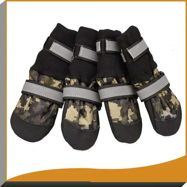 Big Walking Indoor And Outdoor Dog Shoes Camouflage Green - Shop at LoveMi