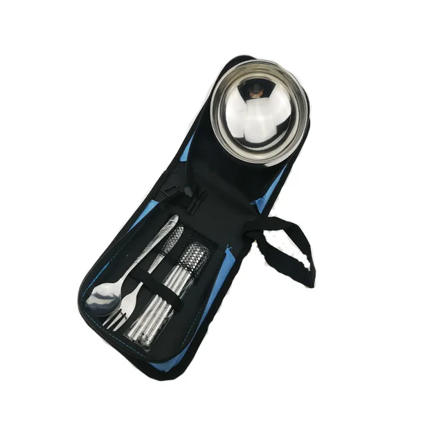 Outdoor Tableware Bowl Stainless Steel Folding Supplies Portable Bowls 2Style - Shop at LoveMi