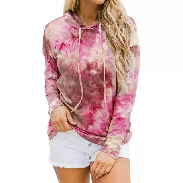 New Women's Printed Tie dye Long sleeved Hooded Sweater Women 4 Style - Shop at LoveMi