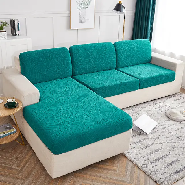 Cross Border High Elastic Knitted Sofa Cushion Cover Three dimensional Jacquard Green - Shop at LoveMi