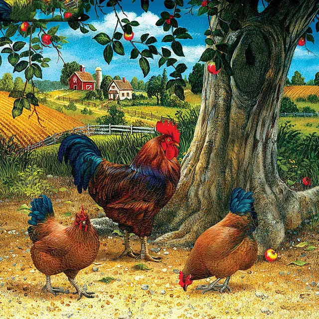 Diamond Painting Animal Chicken 3D Embroidery Cross Stitch Picture Color - Shop at LoveMi