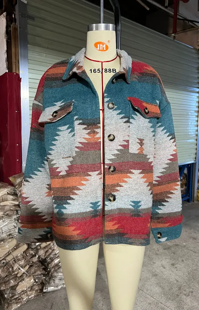 Autumn And Winter New Retro Ethnic Geometry 1675 Red Edge - Shop at LoveMi