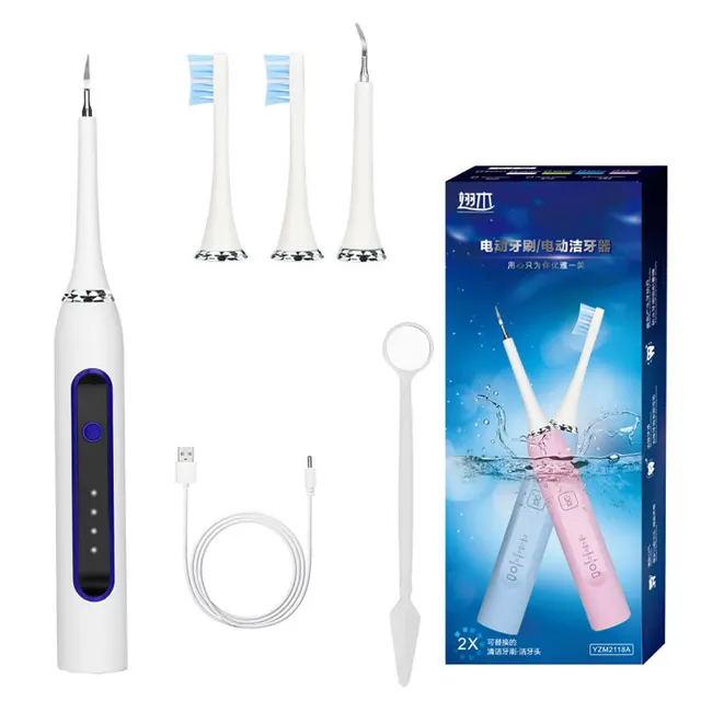 The New Portable Electric Toothbrush Teeth Scaler Cleaner White - Shop at LoveMi
