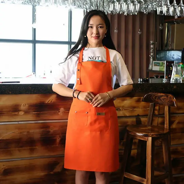Canvas Apron Fashion Work Clothes Orange - Shop at LoveMi