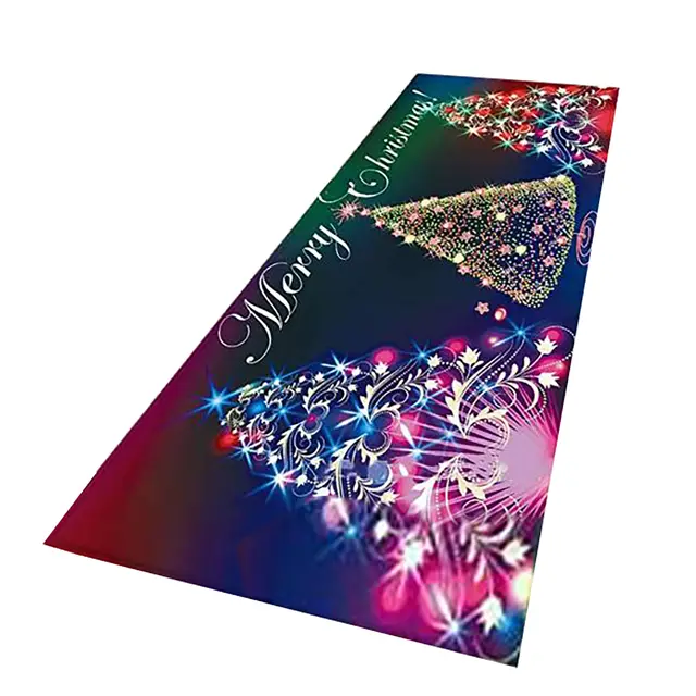 Christmas Flannel Floor Mat Bedroom Non slip Fluffy Carpet Color5 - Shop at LoveMi