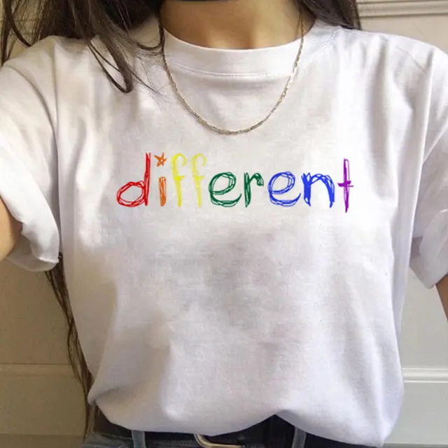 WomenT Shirts Gay Pride Rainbow Gay Short Sleeve Ladies T shirt Girlfriends Size L - Shop at LoveMi