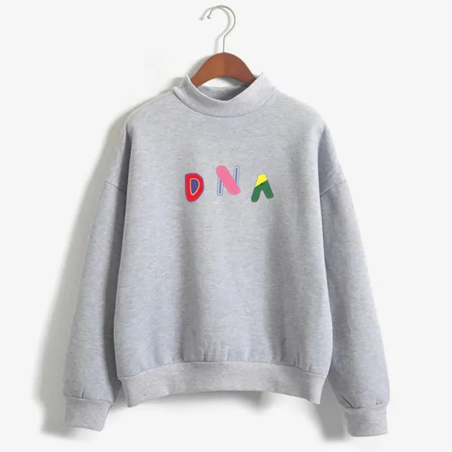 Candy Color Couples Print All match Personalized Collar Sweater Grey - Shop at LoveMi