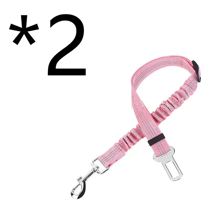 Dog Car Seat Belt Car Towing Rope 2Pcs Pink - Shop at LoveMi