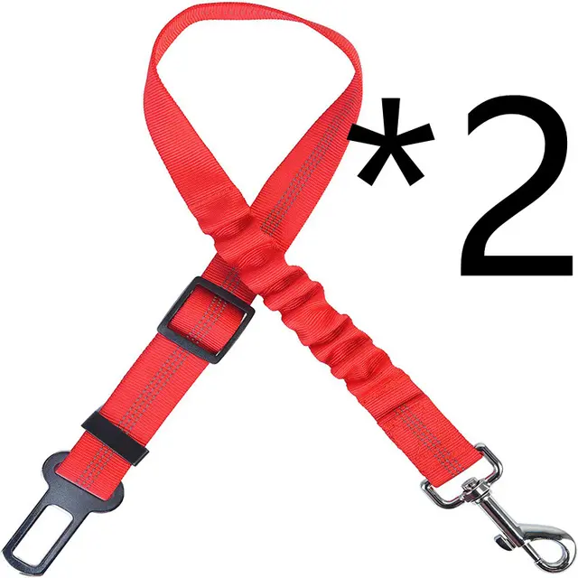 Dog Car Seat Belt Car Towing Rope 2Pcs Red - Shop at LoveMi