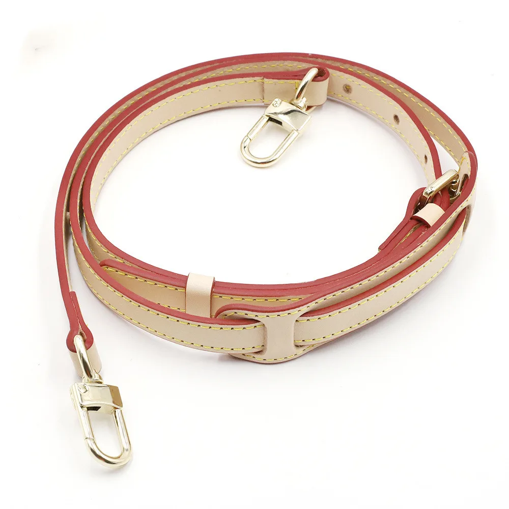 Leather Gasket Bag With Shoulder Strap Accessories - Natural Gold Buckle