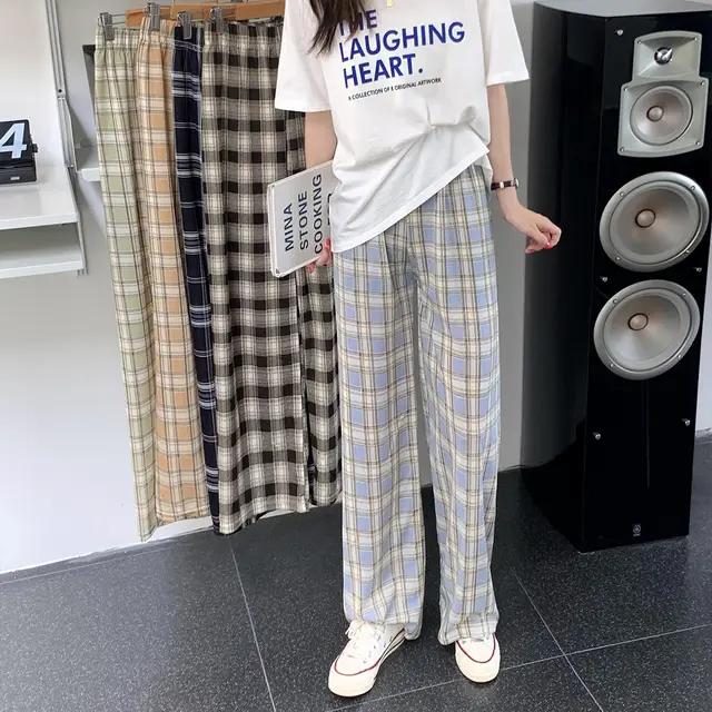 Women's Loose Straight Pants Blue - Shop at LoveMi