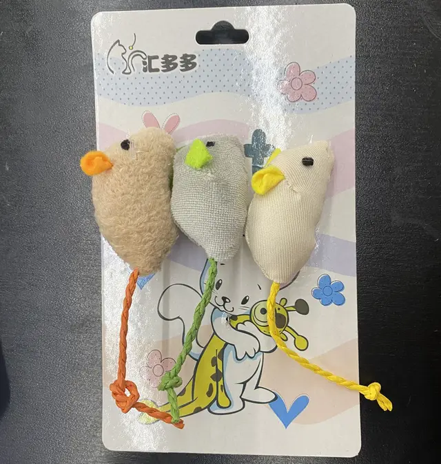 Plush Simulation Catnip Mouse Set Photo Color - Shop at LoveMi
