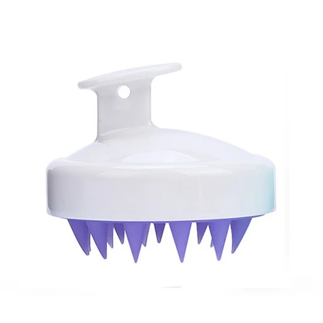 Head Cleansing Massage Scalp Bathing Comb White Purple - Shop at LoveMi