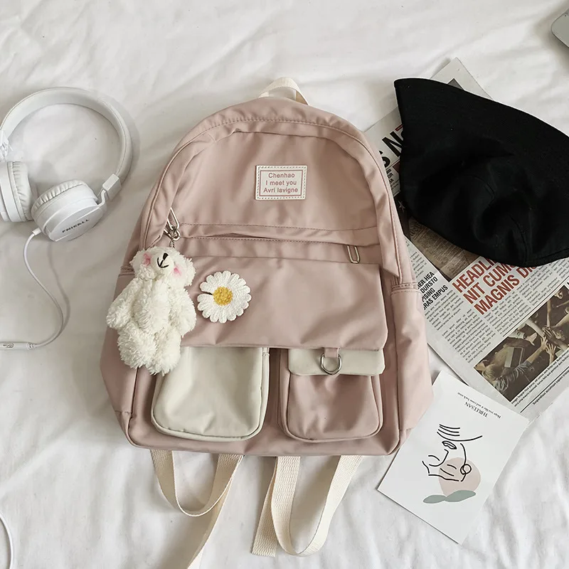 Japanese Girl All-match Ins Backpack - Pink - View 1