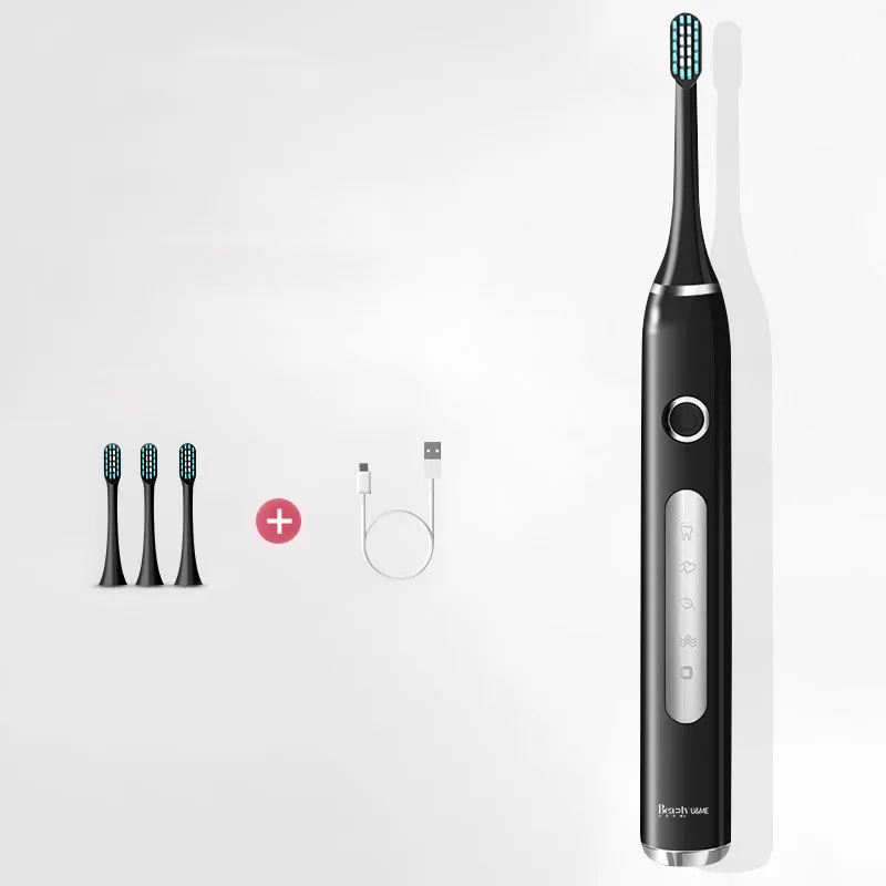Adult Multi speed Automatic Sonic Rechargeable Couples Suit Soft Toothbrush Black - Shop at LoveMi