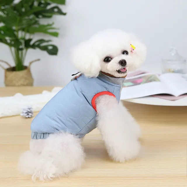 Dog Clothes Puppy Velvet Vest Pet Clothing Autumn And Winter Blue - Shop at LoveMi