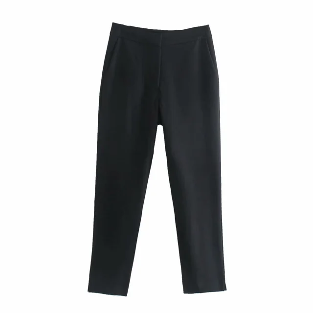 Spring And Summer New Style European Standing Ankle Pants Ladies Trousers Black - Shop at LoveMi