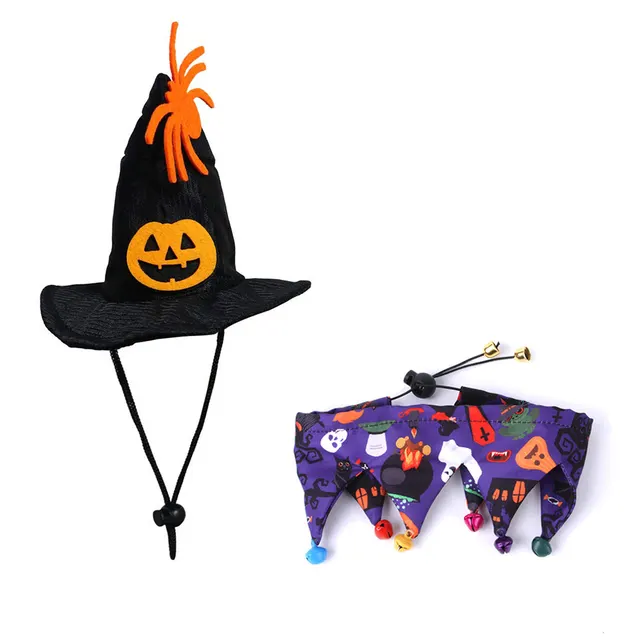 Halloween Hat And Scarf Set Skull Pattern Cat Cape Hat Set B94125 Purple - Shop at LoveMi