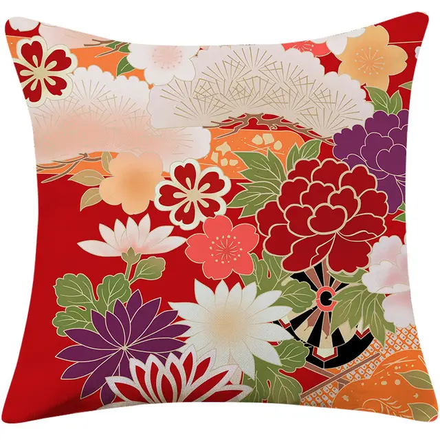 Pillow Cushion Sofa Bed Head Back Flower Clusters - Shop at LoveMi