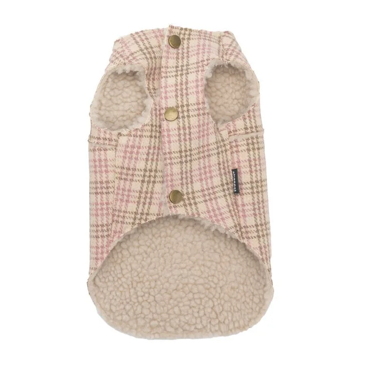 Vest Clothes Plus Velvet Warm Vest Small Dogs Cats Dogs Cotton padded Clothes Pink - Shop at LoveMi