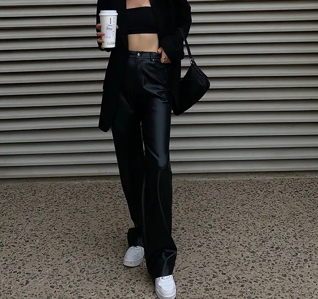 Autumn European And American High Waist Casual Trousers Black - Shop at LoveMi