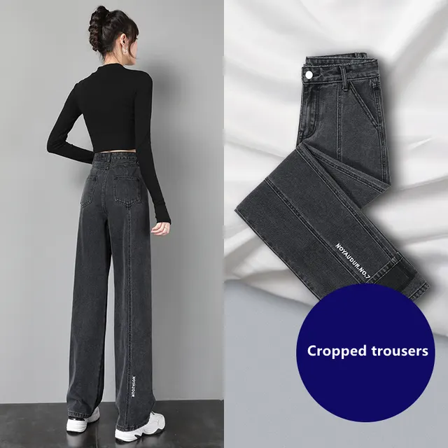 Straight Loose Drape Wide Leg Pants Women's Trousers Black - Shop at LoveMi