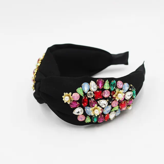 Women's Hair Band, Diamond studded Metal Flower Pearl Hair Accessories Color - Shop at LoveMi