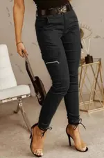 Black Silver Zipper